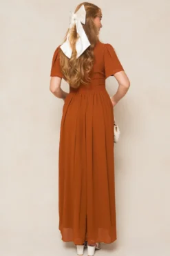Abbie Dress in Amber Chiffon