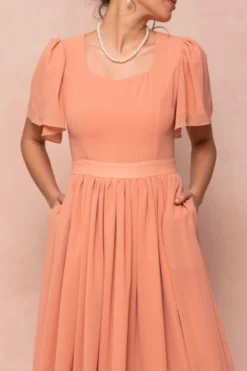 Abbie Dress in Apricot Crush