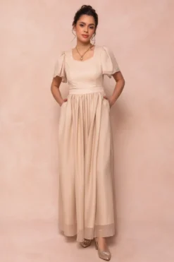 Abbie Dress in Champagne