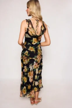 Alinta Dress in Black Floral