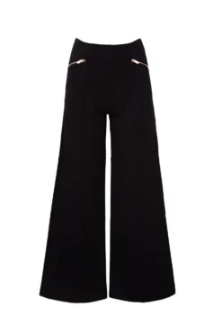 Alyssa Pop Ponte Pants in Black