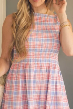 Ana Dress in Blossom Plaid