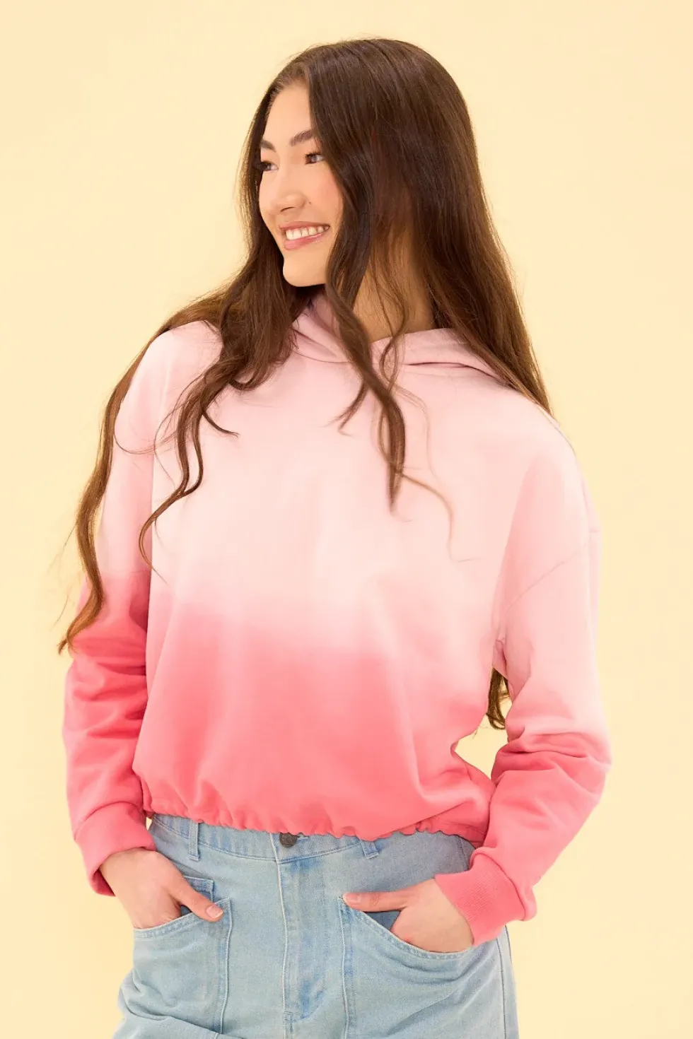 Ash Hoodie in Pink Ombre