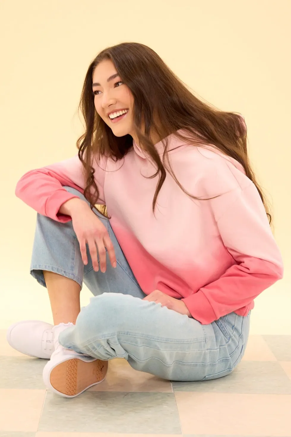Ash Hoodie in Pink Ombre