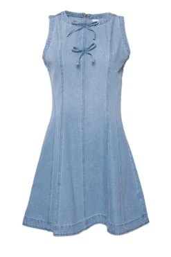 Austin Dress in Light Wash Denim