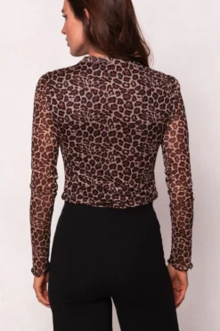 Ava Long Sleeve Top in Leopard