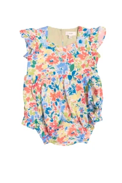 Baby Ada Romper in Vibrant Yarrow Print