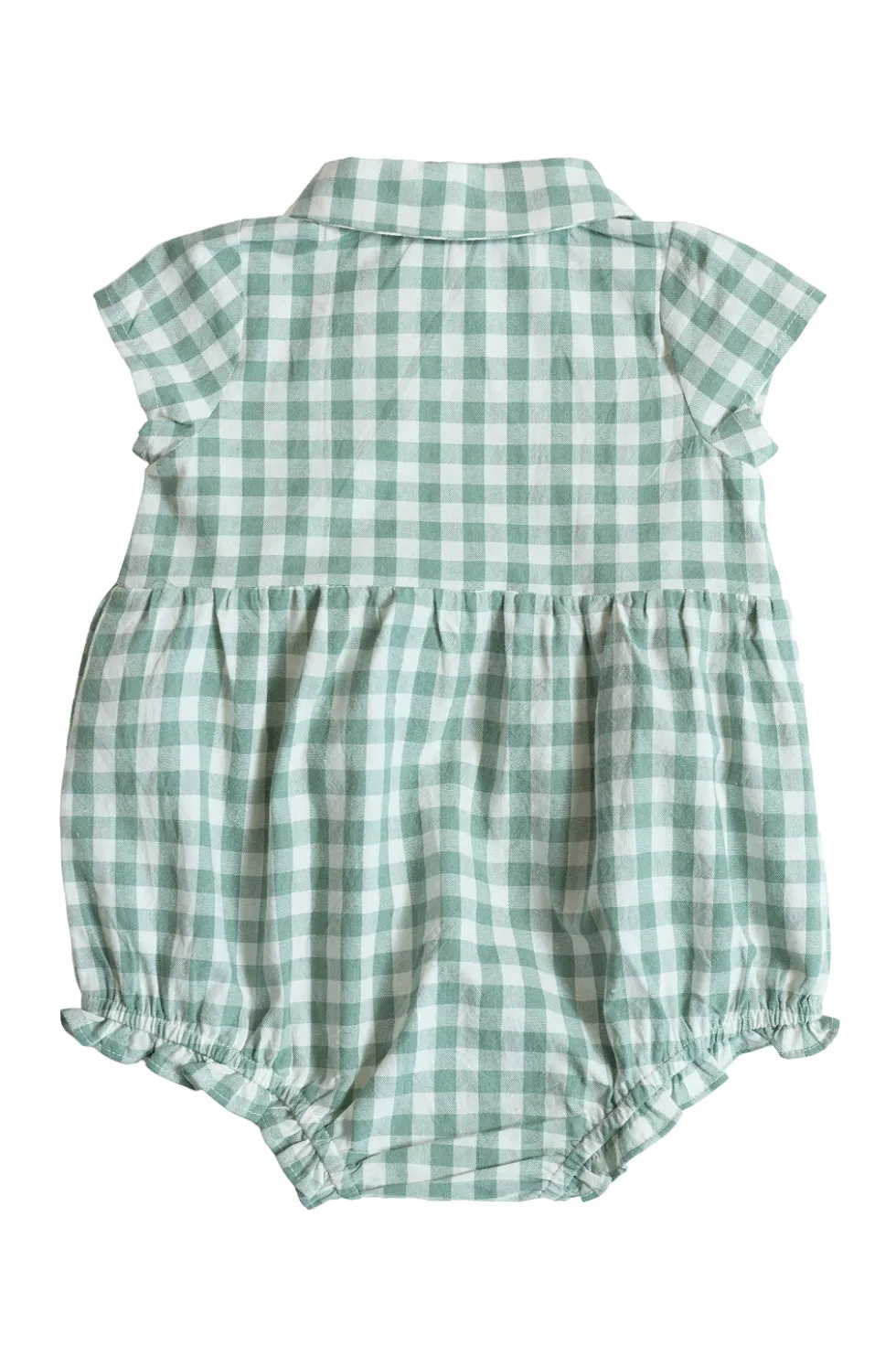 Baby Amber Romper in Sage Gingham