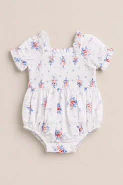 Baby Emily Romper in Heritage Soft Ditsy Floral