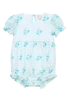Baby Jessie Romper in Bloom Gingham