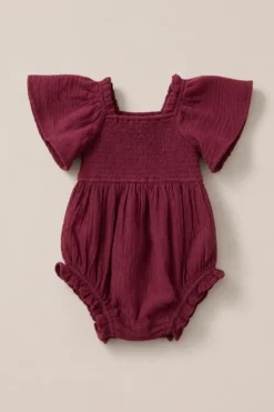 Baby Lennon Romper in Wildberry