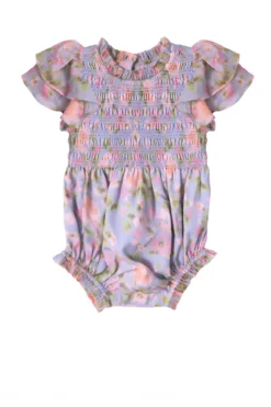 Baby Lottie Romper in Vibrant English Garden