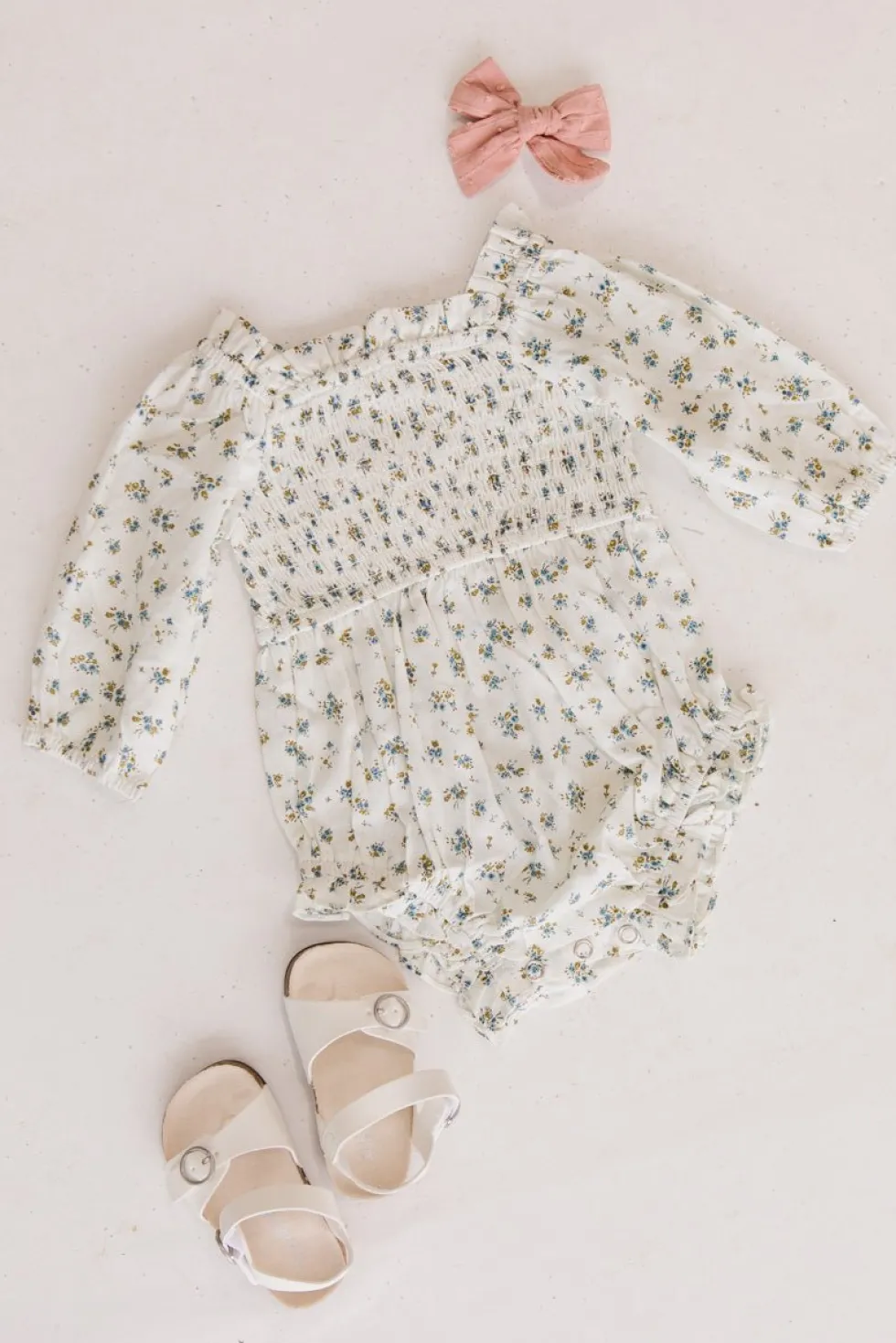 Baby Madeline Romper in Blue