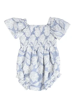 Baby Ophelia Romper in Mosaic Embroidery