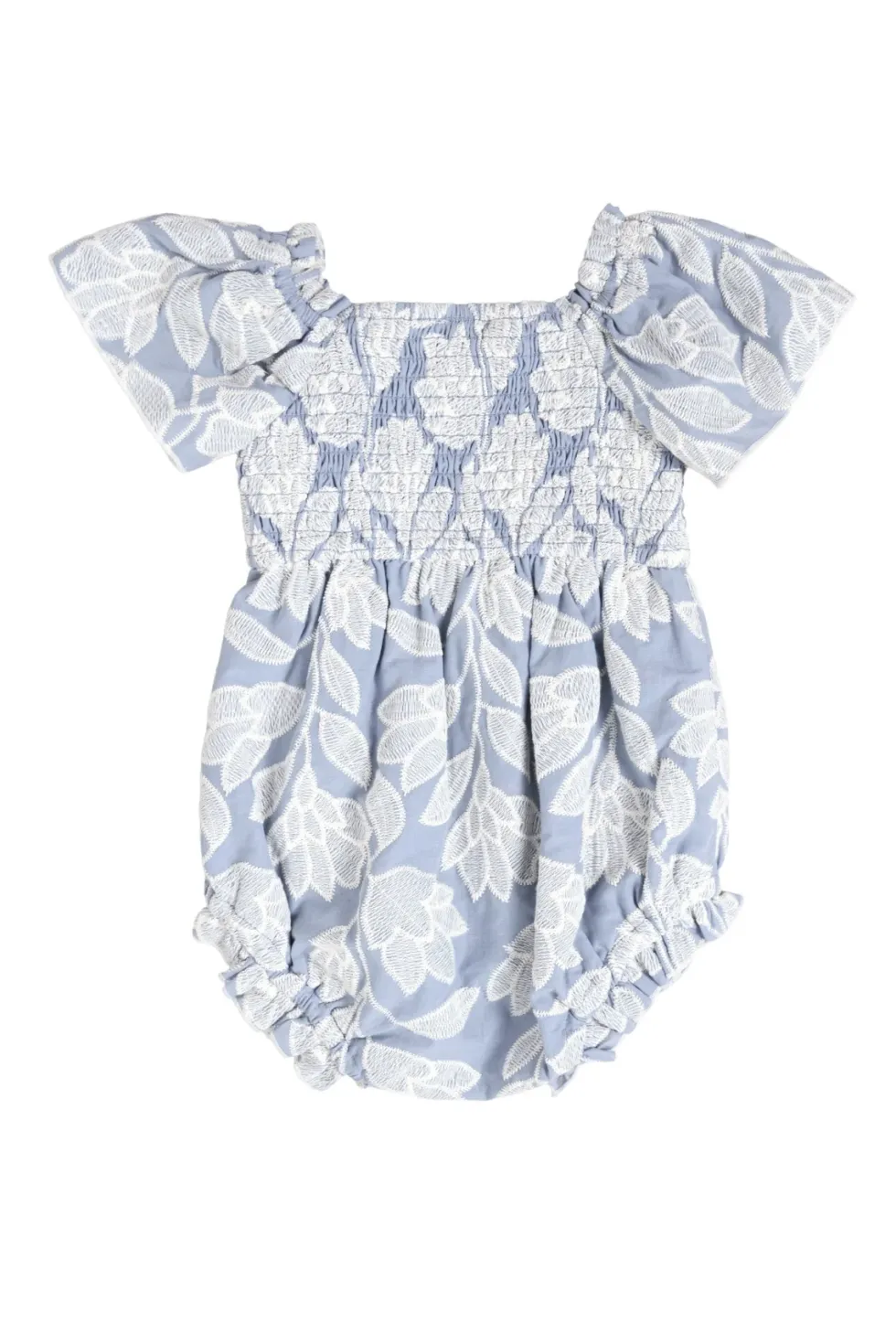 Baby Ophelia Romper in Mosaic Embroidery