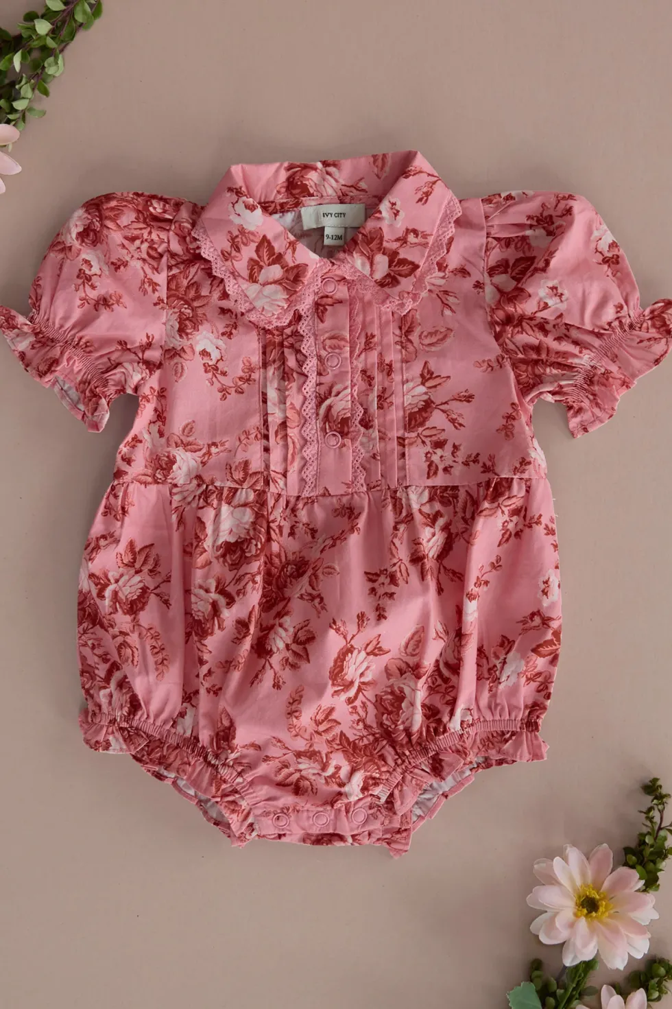 Baby Sophia Romper in Desert Heritage Rose