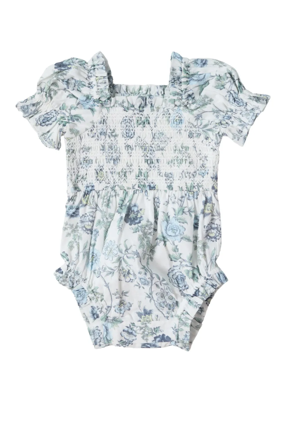 Baby Valencia Romper in Ivory Climbing Vine Bloom