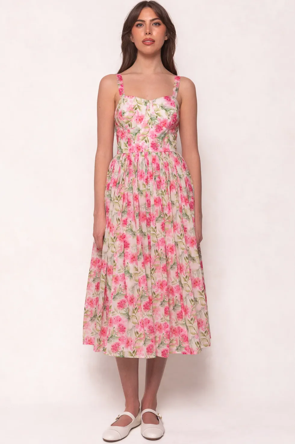 Ballerina Tank Dress in Pink Floral