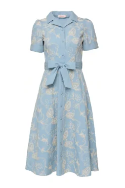 Bennett Dress in Cream Embroidery