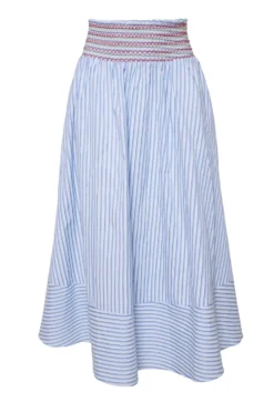 Bluebell Skirt in Blue & White Stripes