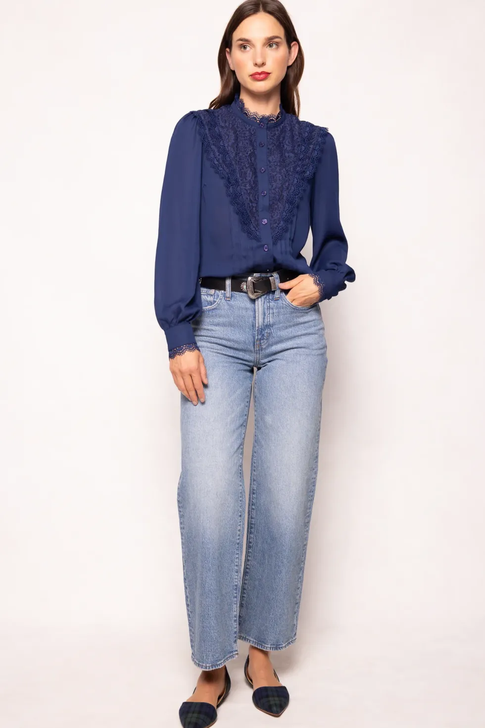 Blythe Blouse in Navy