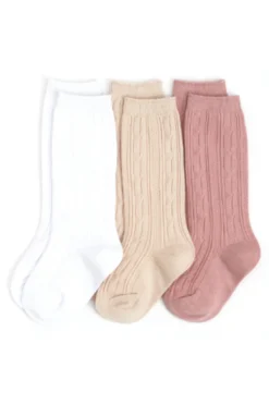 Cable Knit Knee High Sock 3-Pack