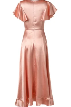 Callie Dress in Apricot Crush Satin