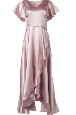Callie Dress in Blush Satin