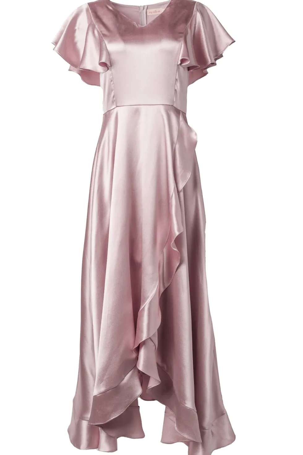 Callie Dress in Blush Satin