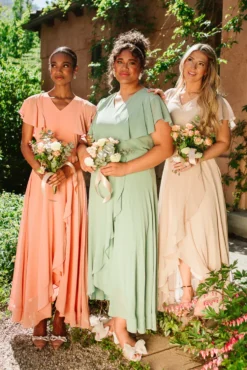 Callie Dress in Sage Chiffon