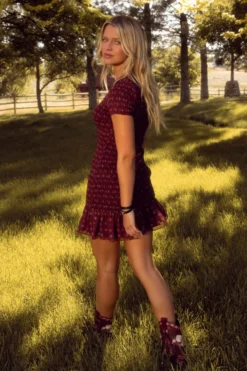Elaine Dress in Mulberry Vine