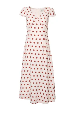 Fiona Dress in Red Polka Dot