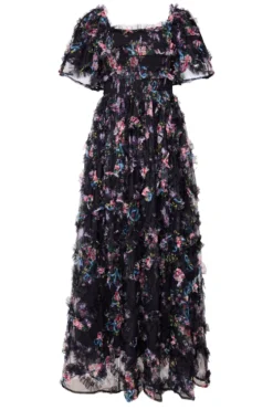 Florentina Dress in Obsidian Garden