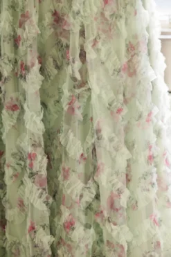 Florentina Dress in Pistachio Aquarelle Fleur