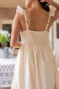 Gaia Butterfly Dress in Ivory