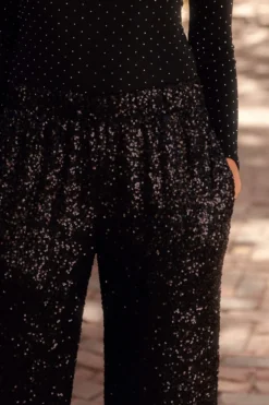 Gloria Pants in Black Sequin