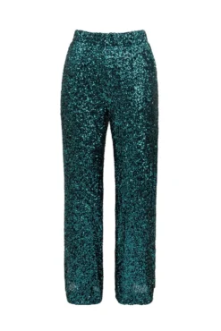Gloria Pants in Emerald Sequin
