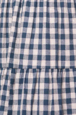 Hailey Dress in Indigo Gingham