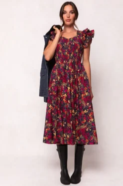 Hattie Dress in Night Garden