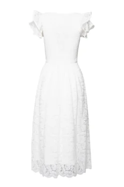 Hattie Dress in White Lace