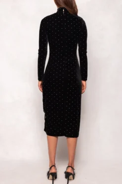 Hunter Dress in Black Velvet - Slightly Imperfect