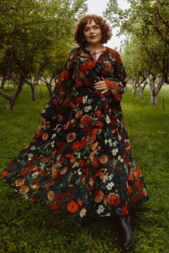Imogen Dress in Moody Floral