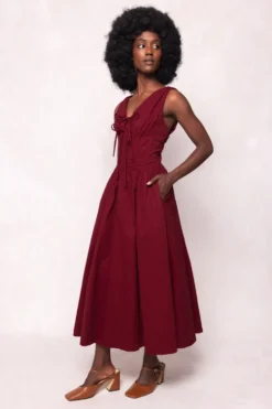 Kayla Dress in Burgundy