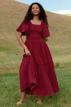 Lennon Maxi Dress in Wildberry
