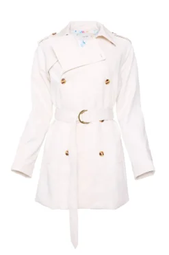 Linden Trench Coat in Blue Bouquet