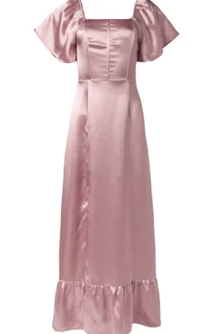 Maddie Dress in Blush Satin