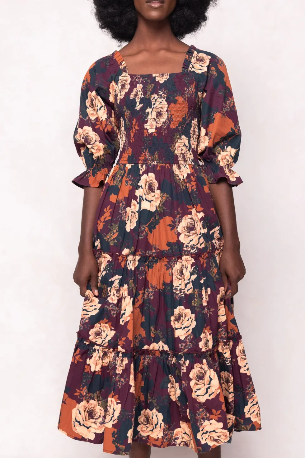 Madeline Dress in Equinox Rose