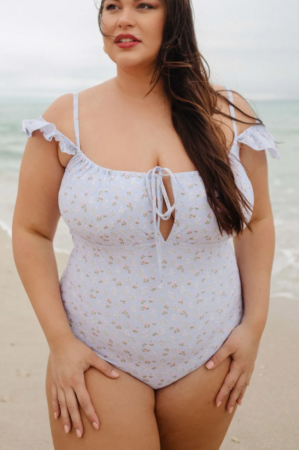Maise One Piece in Blue Ditsy Floral