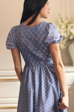 Mariah Dress in Linear Print