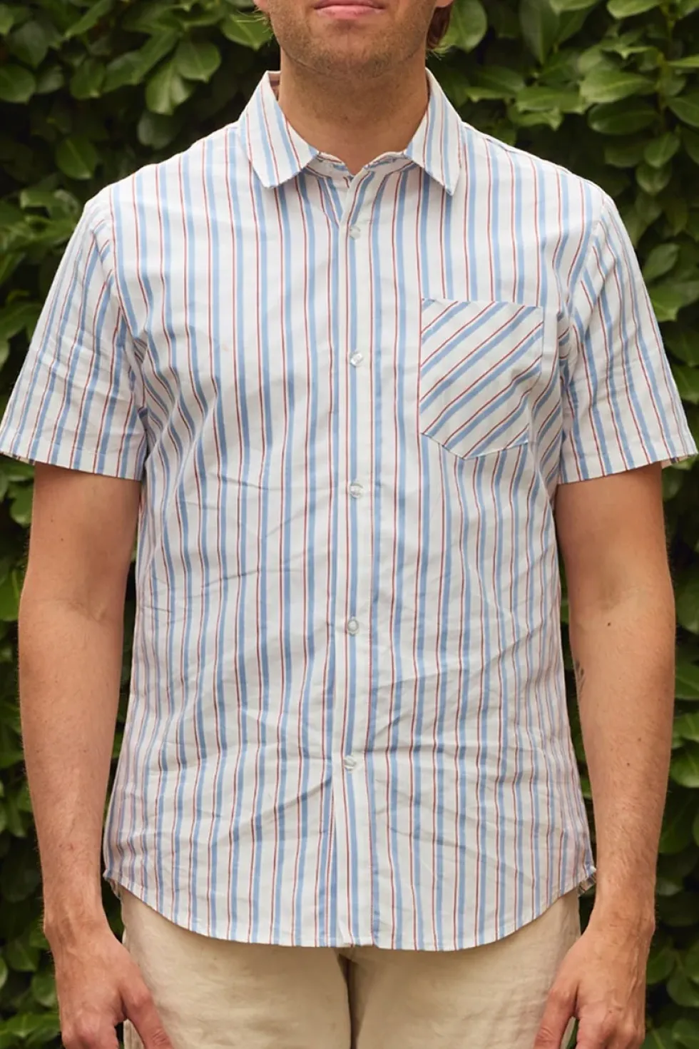 Mens James Shirt in Heritage Stripe